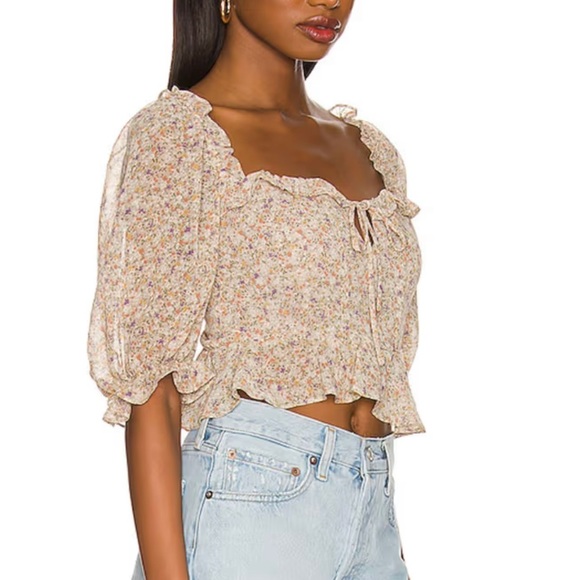 ASTR the Label Half Sleeve Back Cut Out Top,Size S - Picture 2 of 6